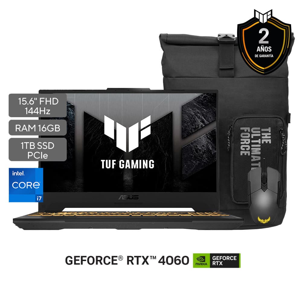 ASUS TUF Gaming F15 FX507VV – Laptop Gamer con Intel Core i7, NVIDIA RTX 4060, 16GB RAM y 1TB SSD